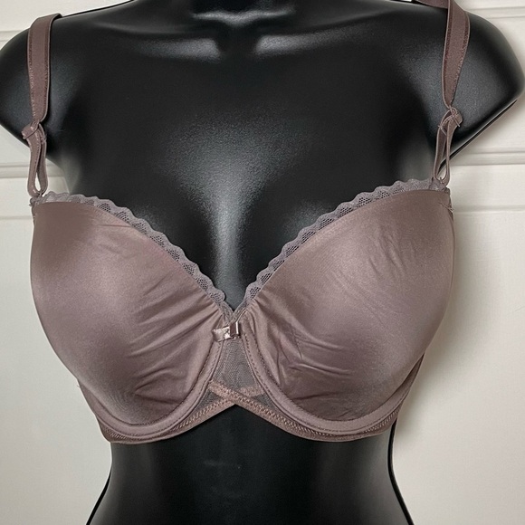 Paramour by Felina 42DDD Peridot Contour Underwire Bra 225073 Mink Lace & Mesh - Picture 3 of 14